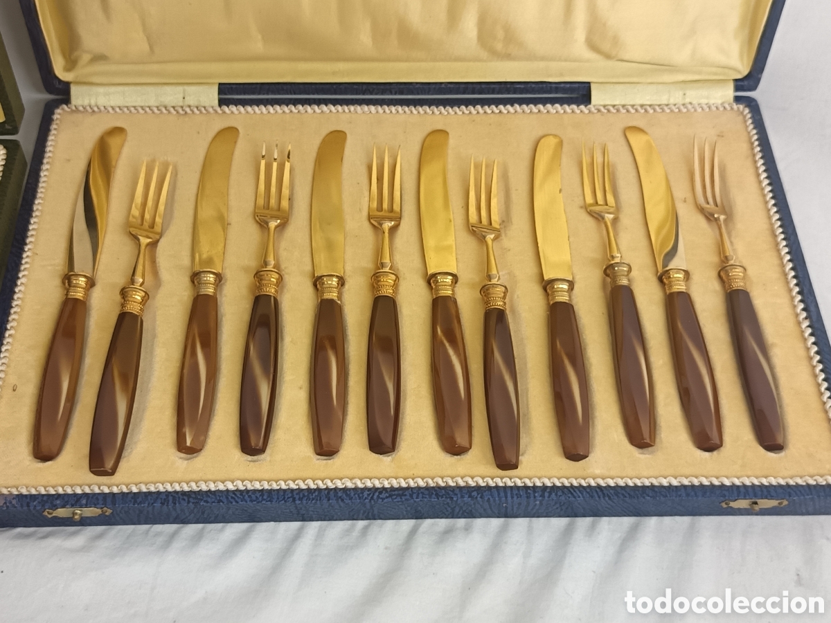 Vintage: JUEGO DE CUBIERTOS DE LUJO DE SERVIR, POSTRE - Foto 5