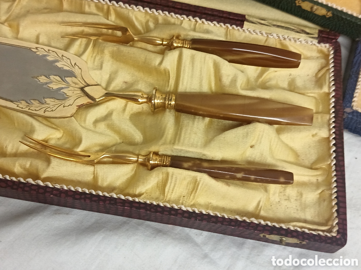 Vintage: JUEGO DE CUBIERTOS DE LUJO DE SERVIR, POSTRE - Foto 10
