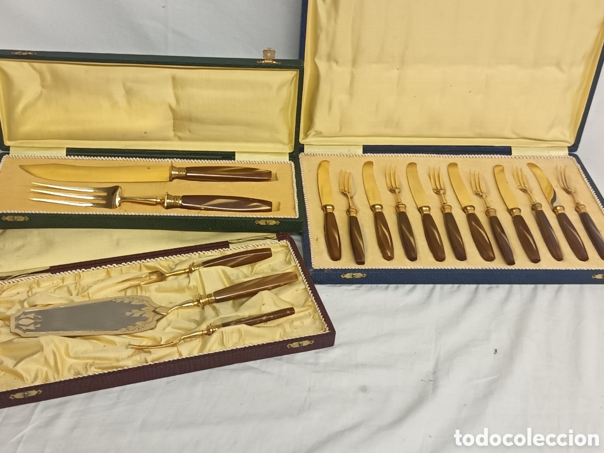 Vintage: JUEGO DE CUBIERTOS DE LUJO DE SERVIR, POSTRE