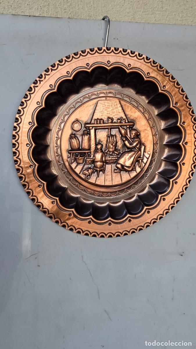 Vintage: plato bodegon de cobre