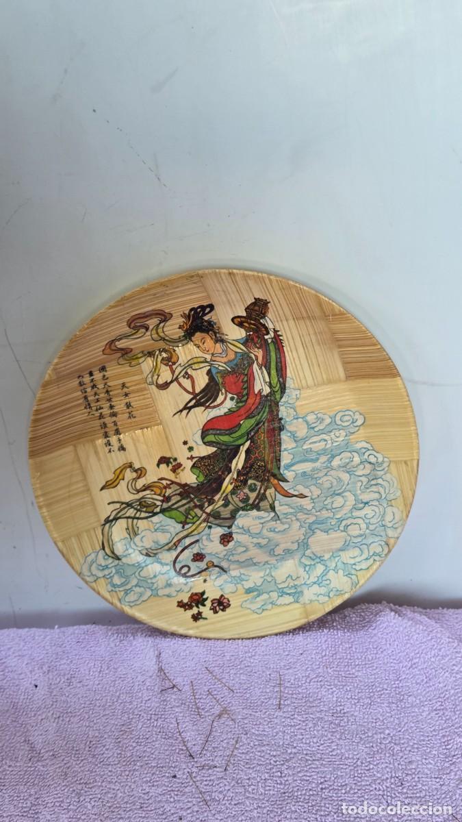 Vintage: plato oriental en bambu - Foto 1