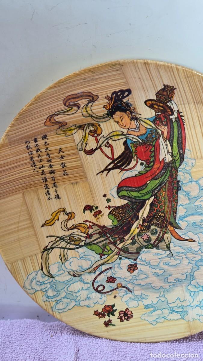 Vintage: plato oriental en bambu - Foto 2