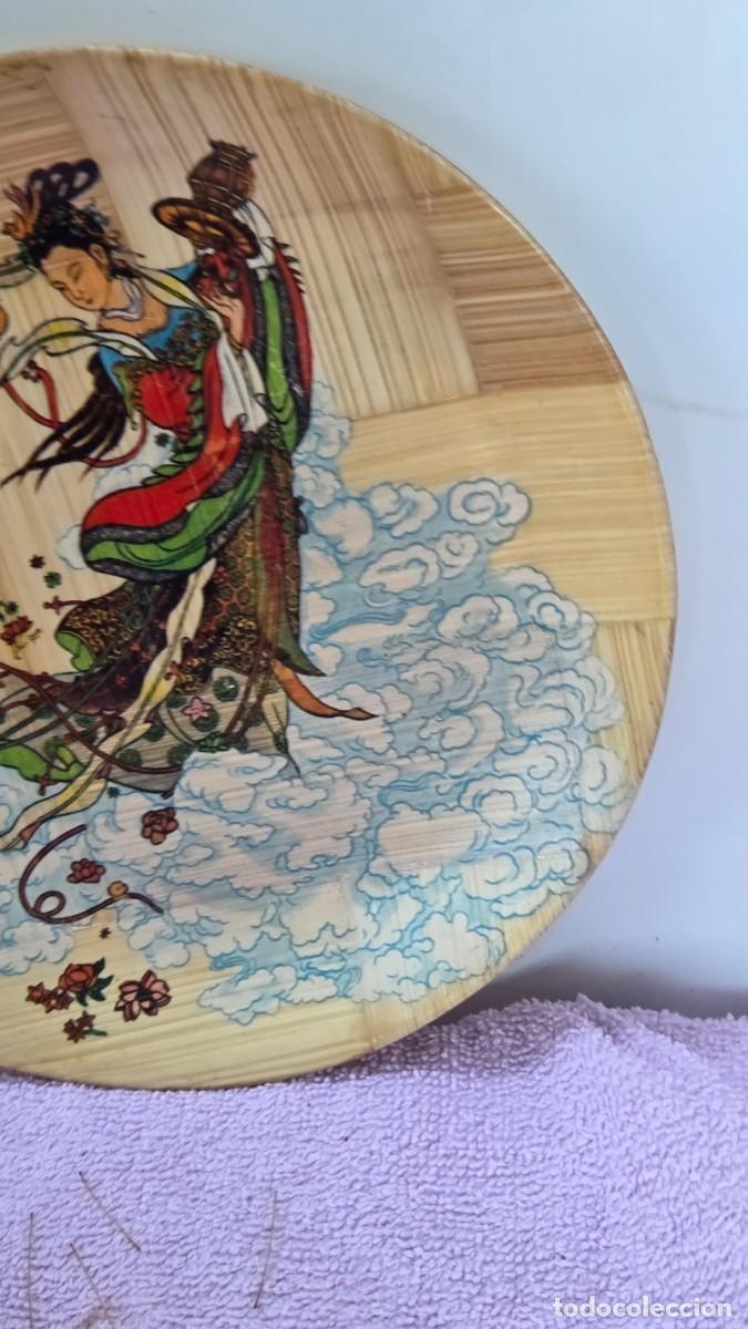 Vintage: plato oriental en bambu - Foto 3
