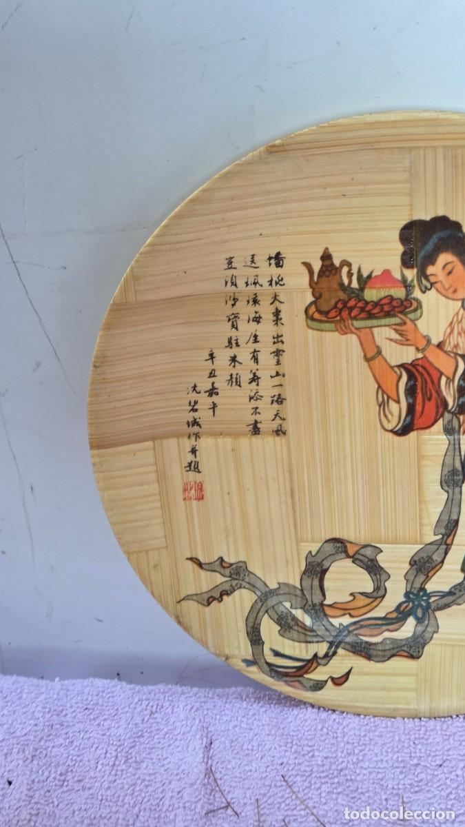 Vintage: plato oriental en bambu - Foto 3
