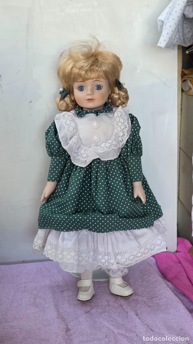 Vintage: mu&ntilde;eca de coleccion de porcelana