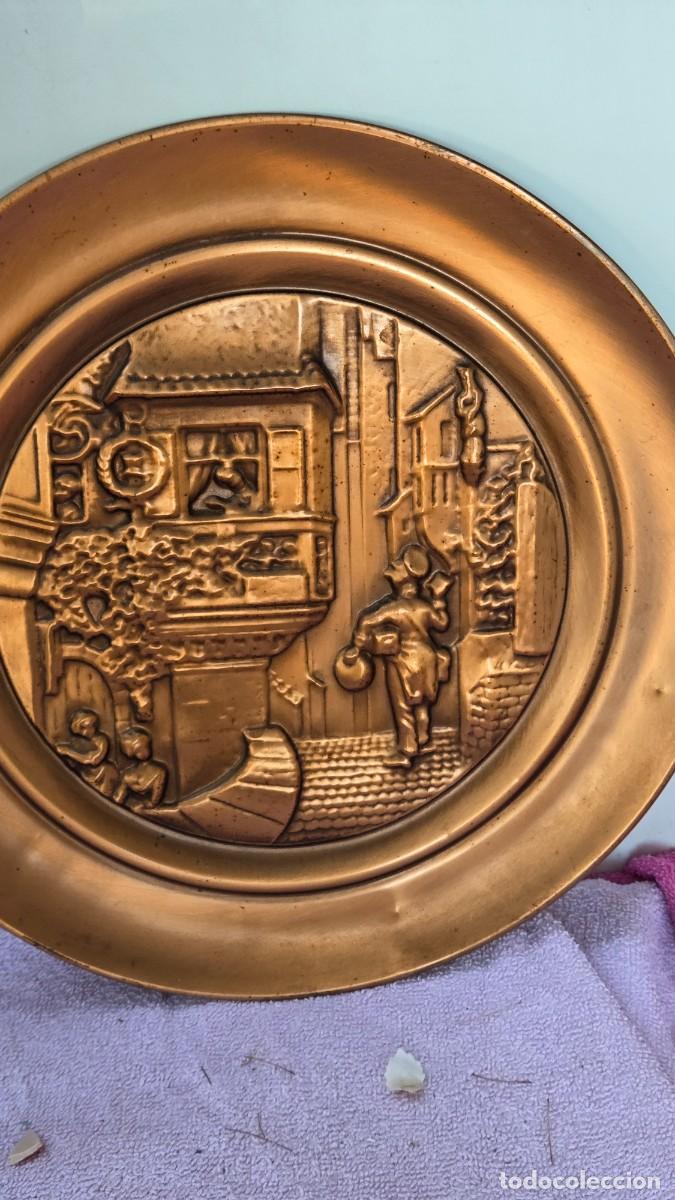 Vintage: plato de cobre rustico - Foto 3