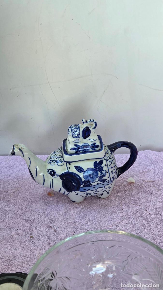Vintage: tetera de porcelana forma elefante