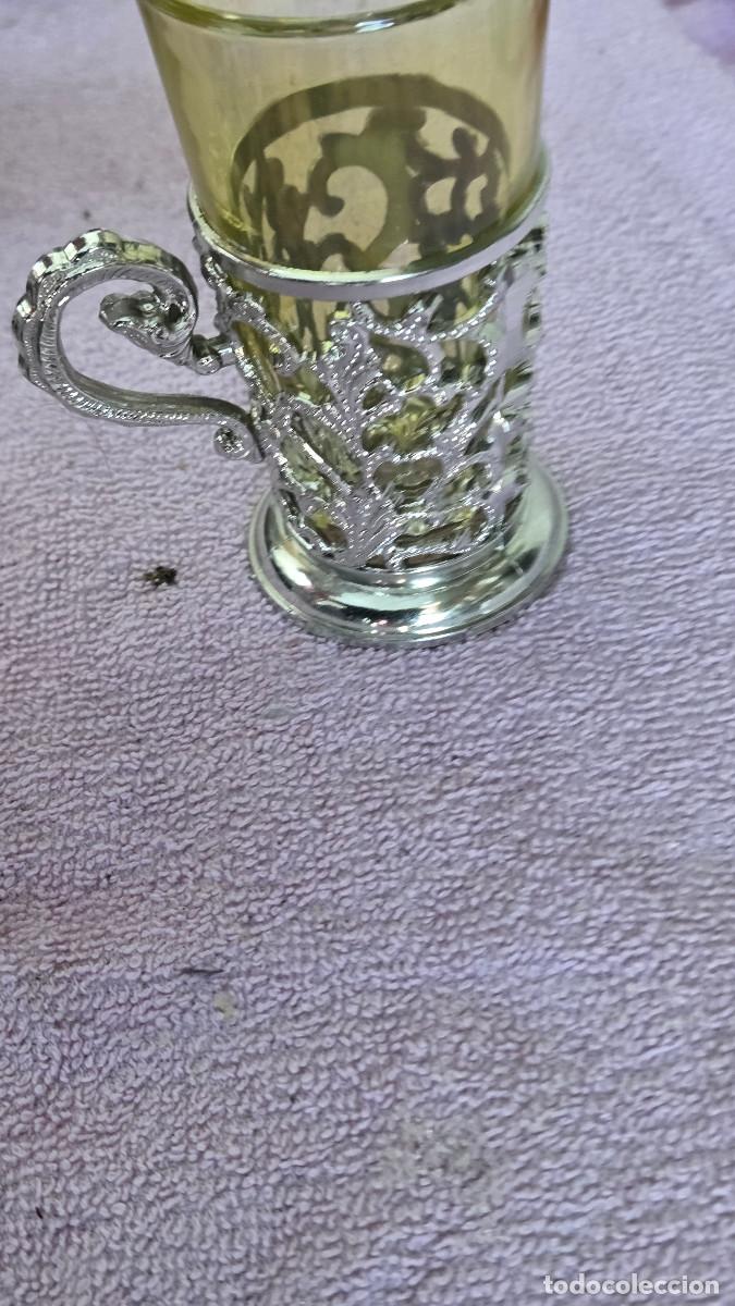 Vintage: taza de cristal amarillo - Foto 2