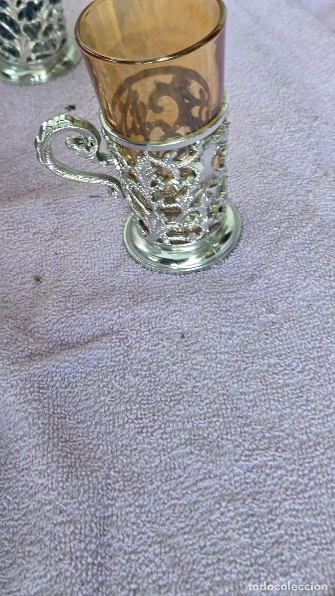 Vintage: taza de cristal ambar - Foto 1