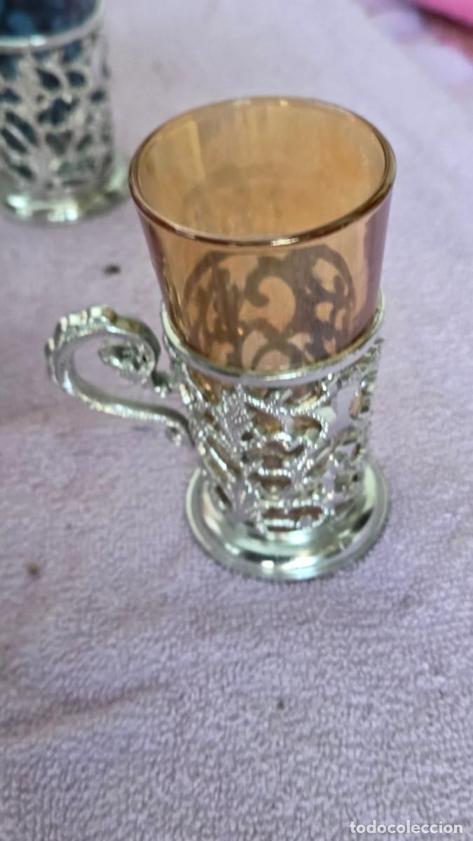 Vintage: taza de cristal ambar - Foto 4