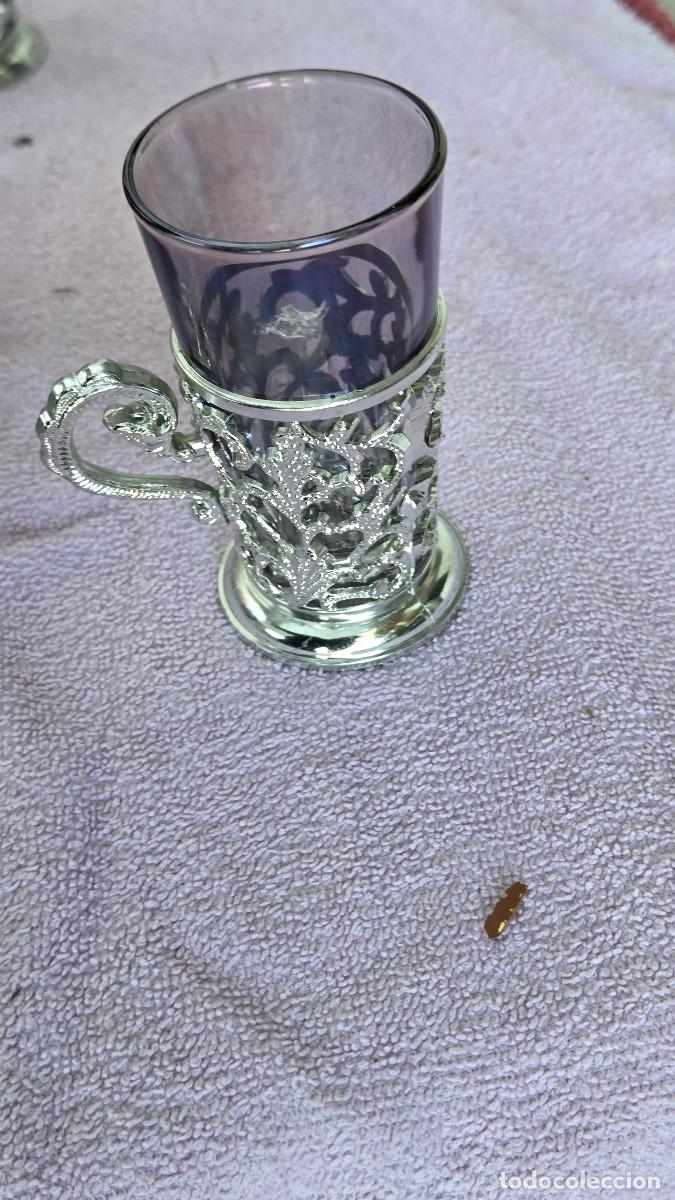 Vintage: copa de cristal lila vintage - Foto 1