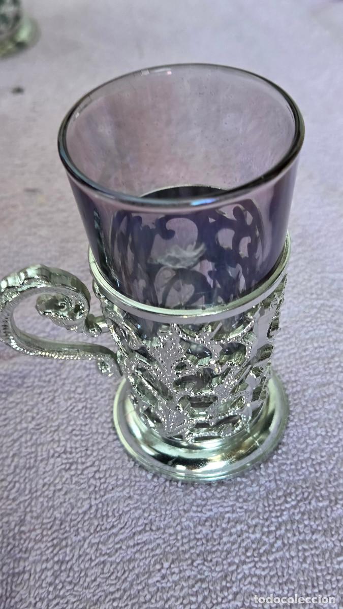 Vintage: copa de cristal lila vintage - Foto 2