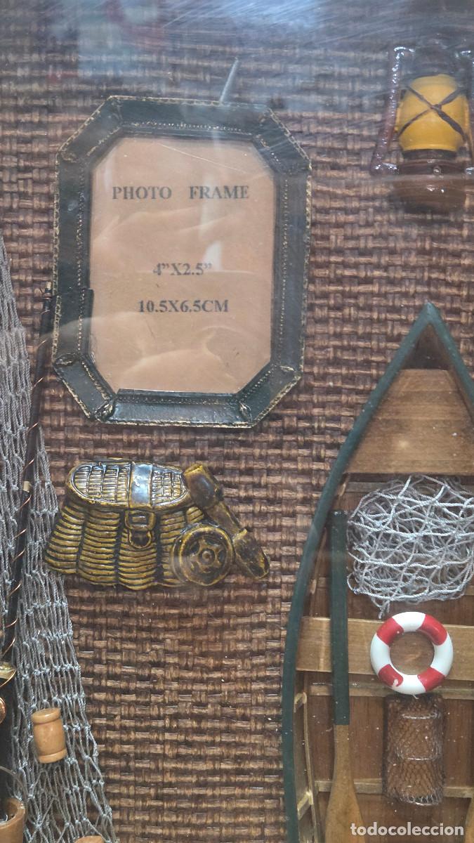 Vintage: cuadro con ascesorios de pesca - Foto 8