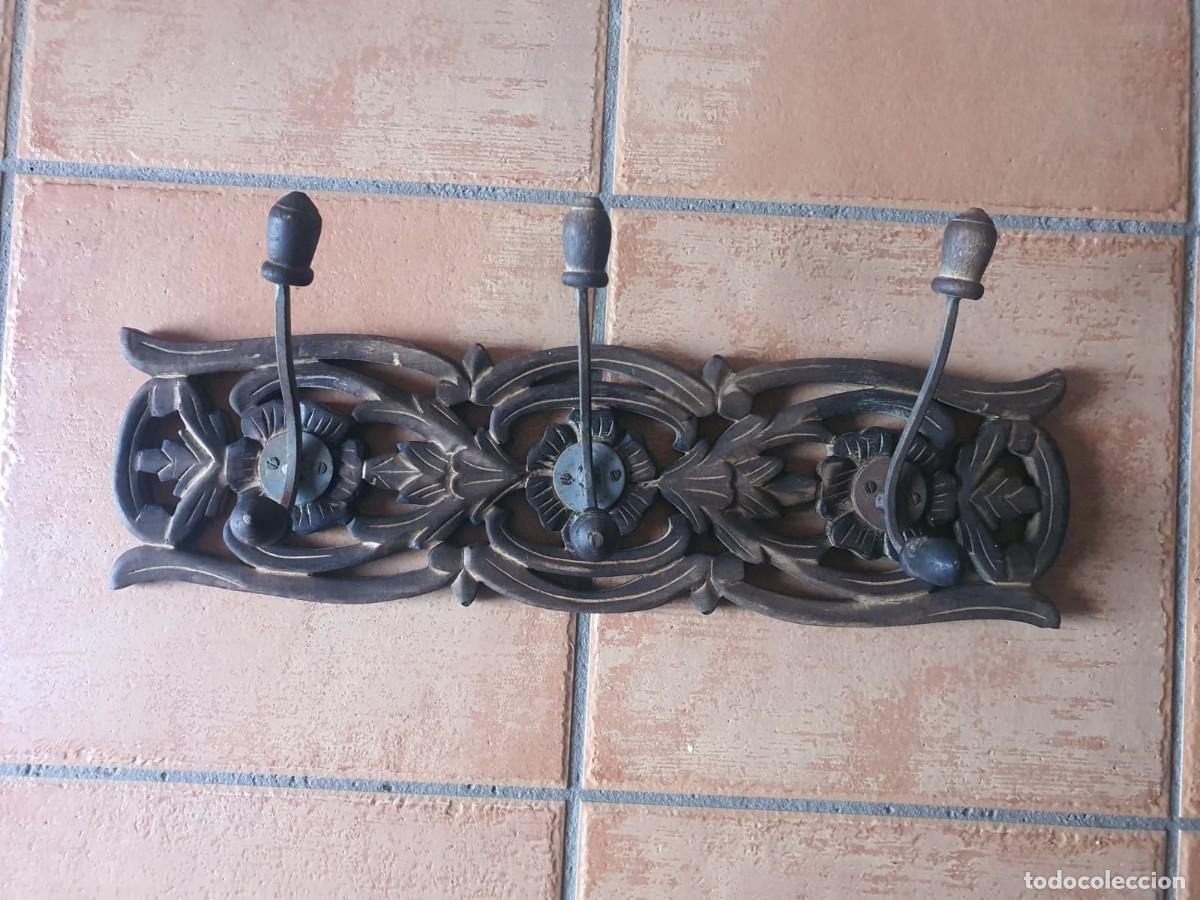 Vintage: Perchero de Pared Vintage Madera y Hierro - Foto 1