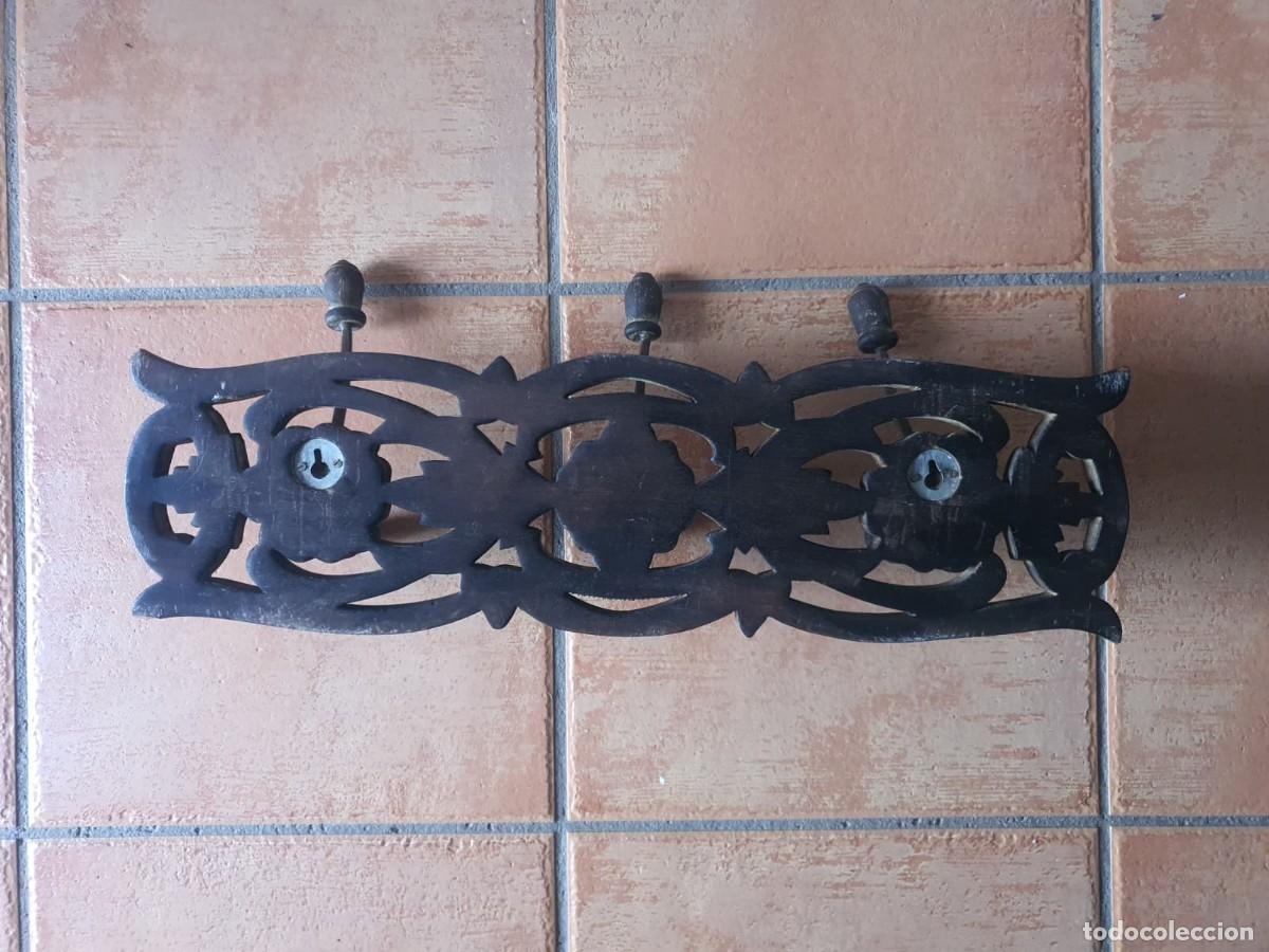 Vintage: Perchero de Pared Vintage Madera y Hierro - Foto 2