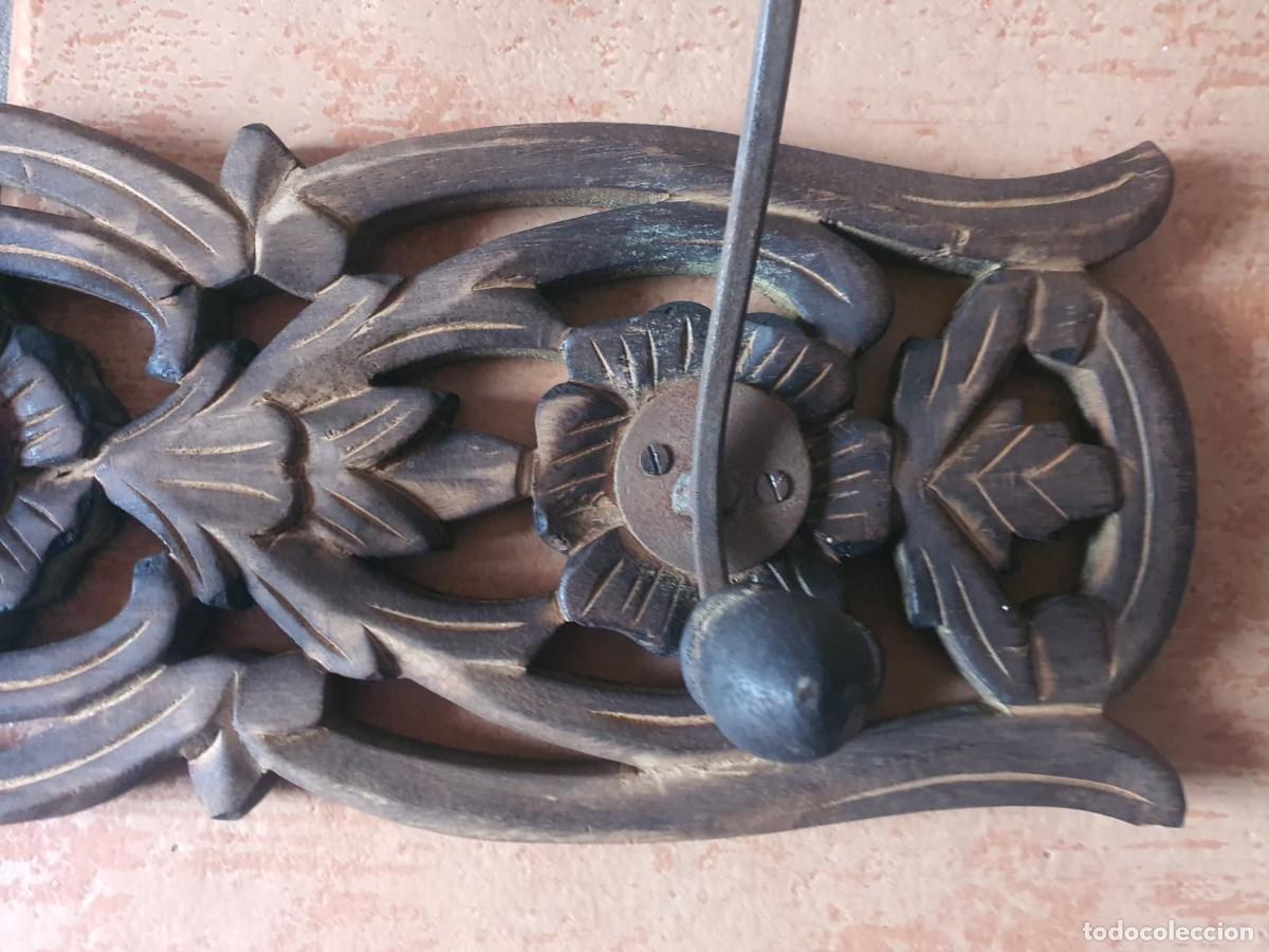 Vintage: Perchero de Pared Vintage Madera y Hierro - Foto 5