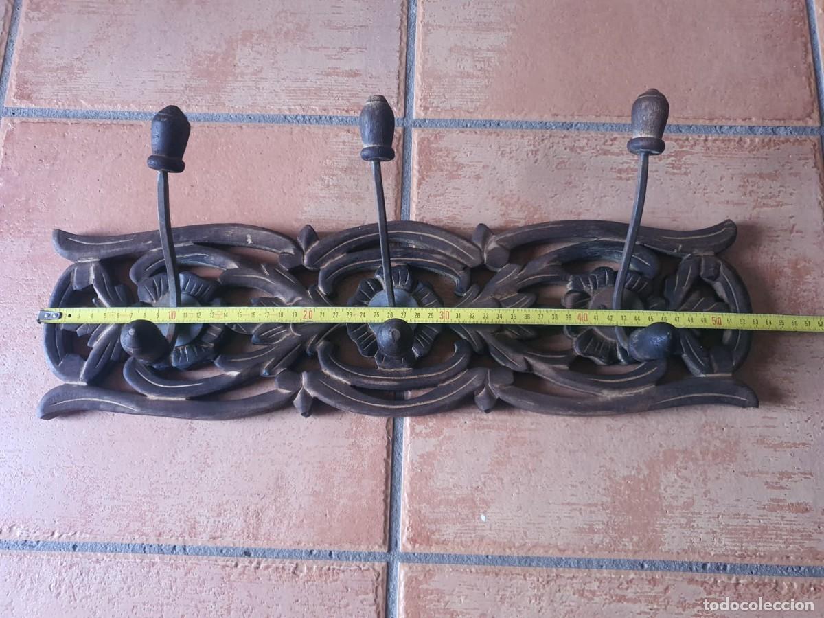 Vintage: Perchero de Pared Vintage Madera y Hierro - Foto 6
