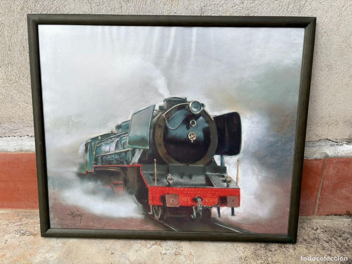 Vintage: Cuadro locomotora de vapor - Foto 1