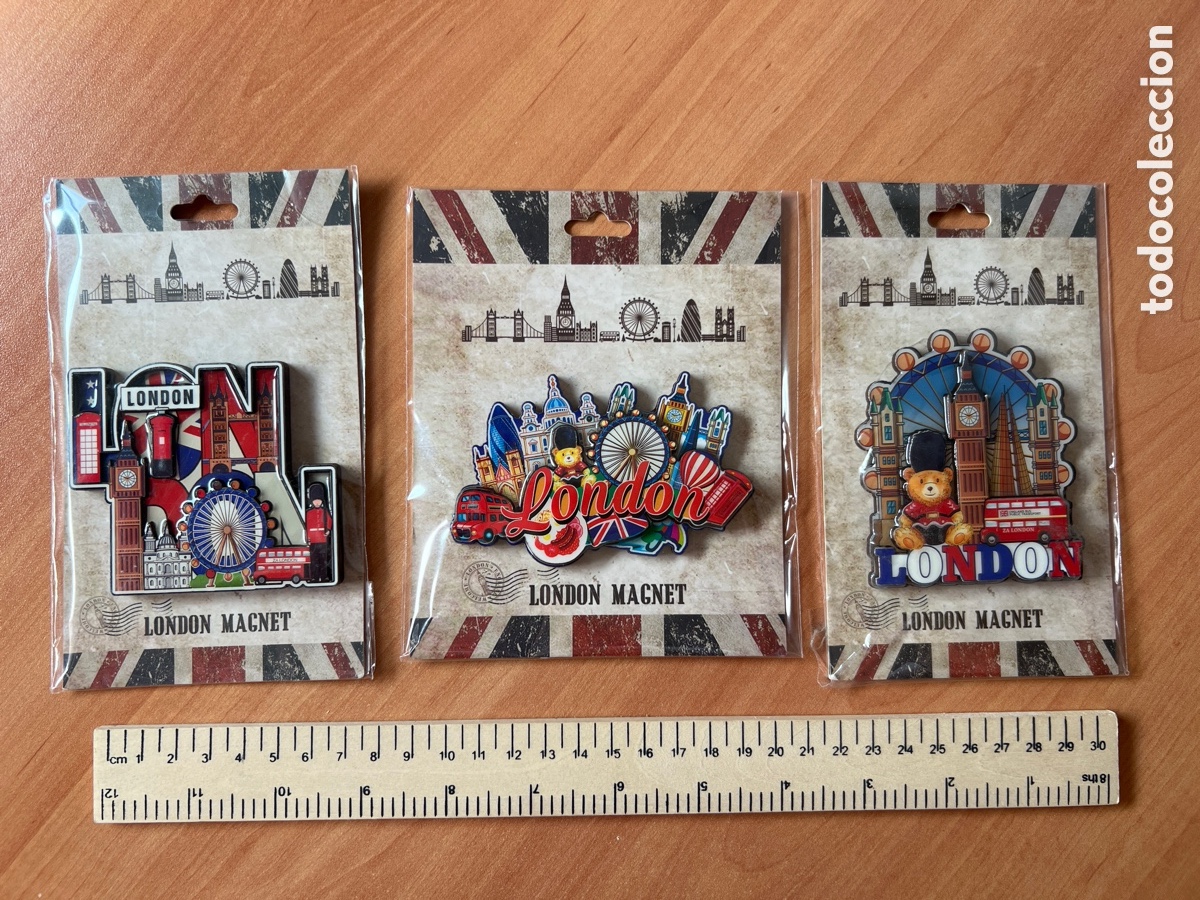 Vintage: Imanes nevera de Londres (London)