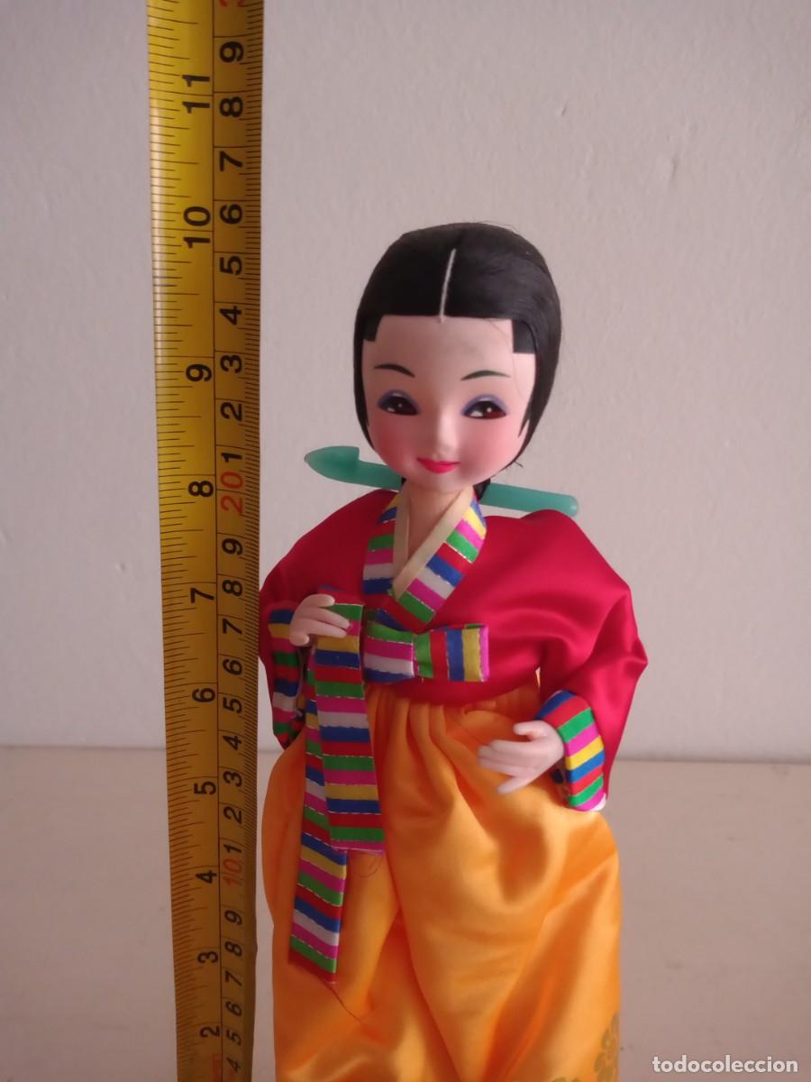 Vintage: MU&Ntilde;ECA TRADICIONAL COREANA HANBOK 25.5 CM - Foto 9