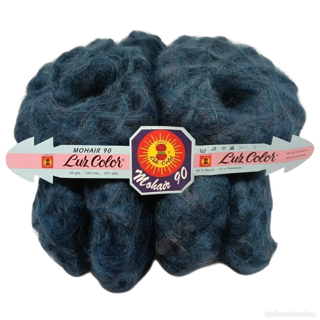 Vintage: Lote lana Mohair suave Poliamida azul 3308