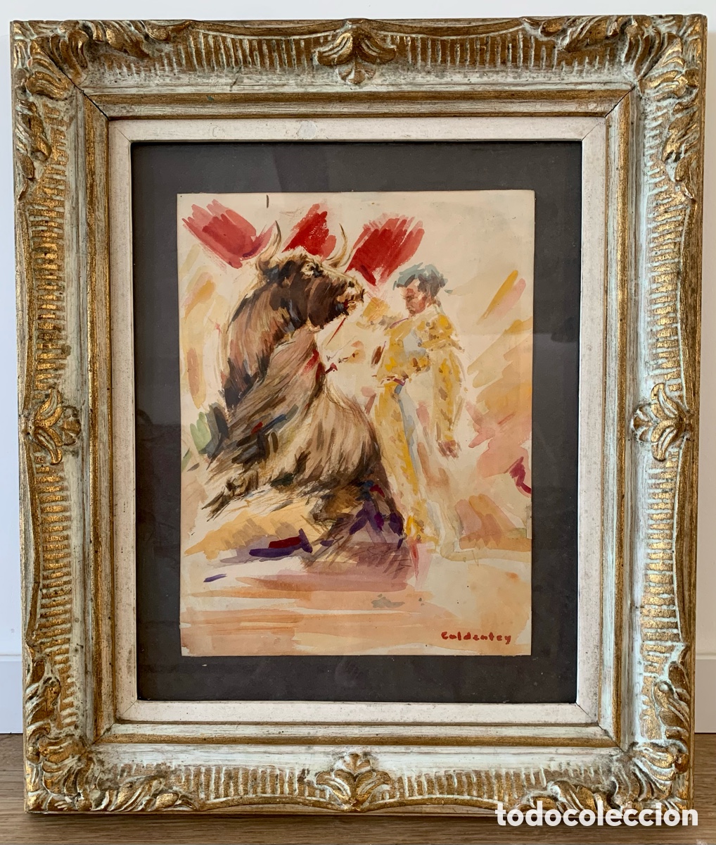 Vintage: Joaquim Caldentey &rdquo;Quinito&rdquo; Preciosa acuarela de Caldentey muy bien enmarcada 33 x 27 cm