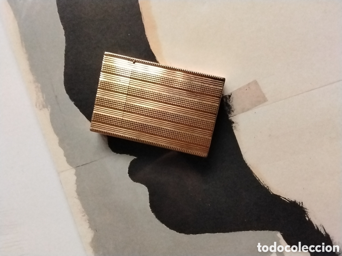 Vintage: MECHERO DUPONT ORO RAYA VERTICAL - Foto 4