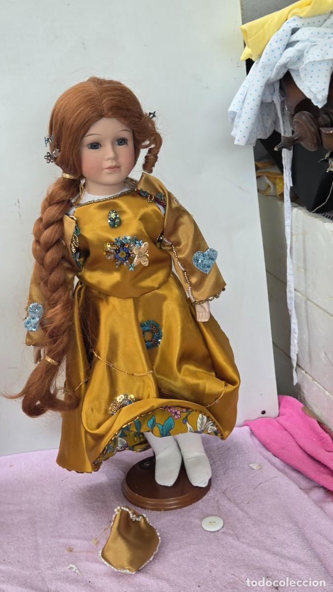 Vintage: mu&ntilde;eca de coleccion de porcelana
