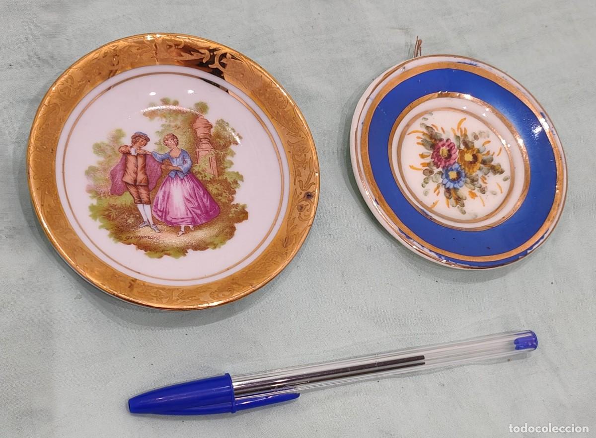 Vintage: Platos peque&ntilde;os ,miniatura ,colgar ,decoraci&oacute;n .