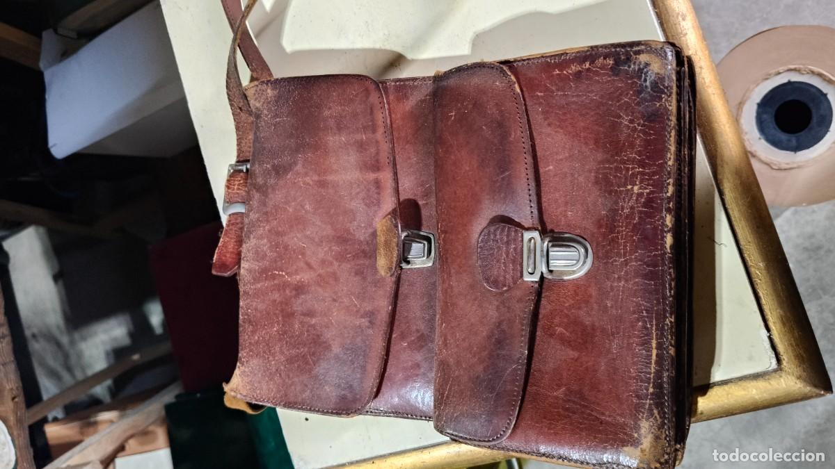 Vintage: Sacoche cuir chasse 1950