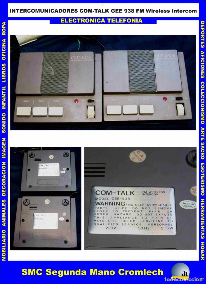 Vintage: Intercomunicadores COM-TALK GEE-938 Encienden, no se han comprobado. Para PIEZAS.