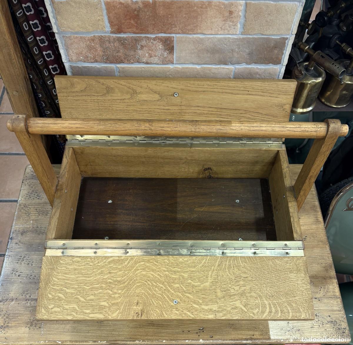 Vintage: Cofa o caja de herramientas de madera vintage - Foto 5