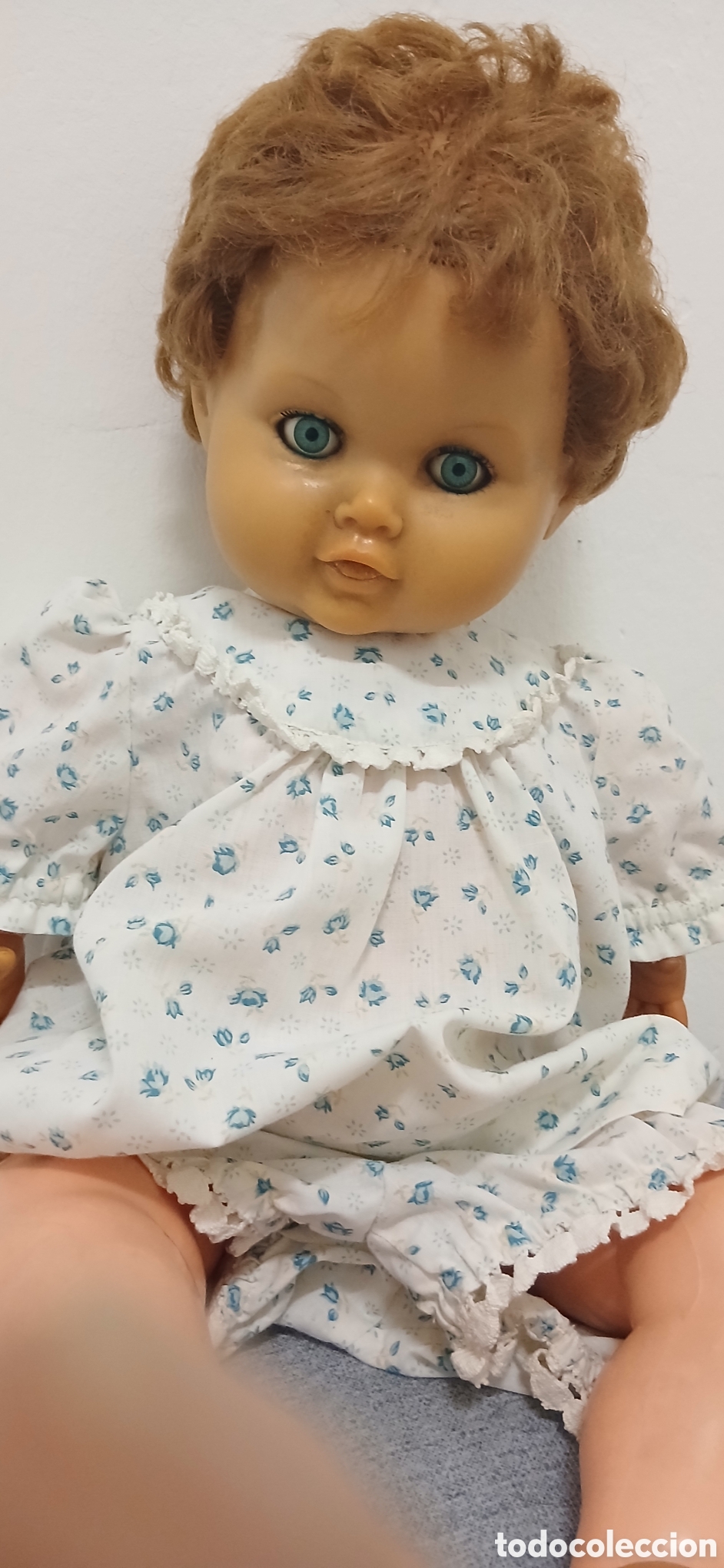 Vintage: Mu&ntilde;eco beb&eacute; 60 cm. A&ntilde;os 1940/1950