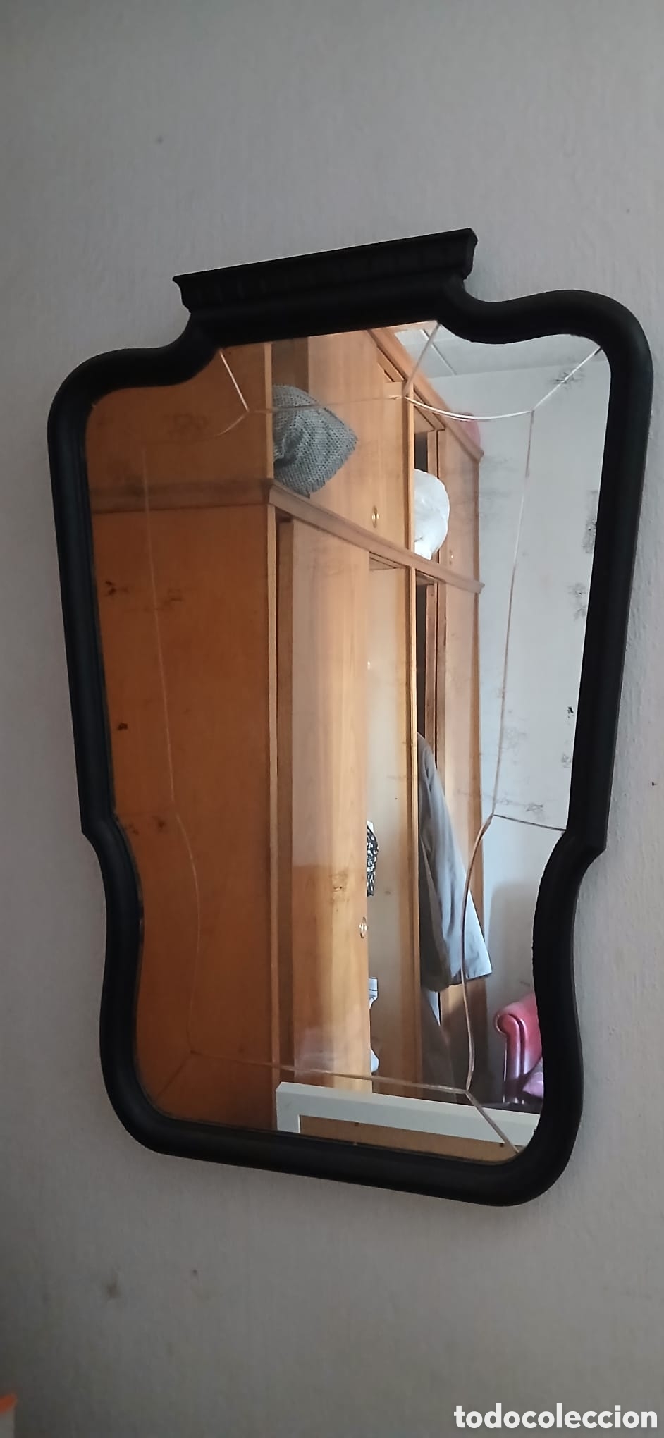 Vintage: Gran espejo antiguo de estilo isabelino