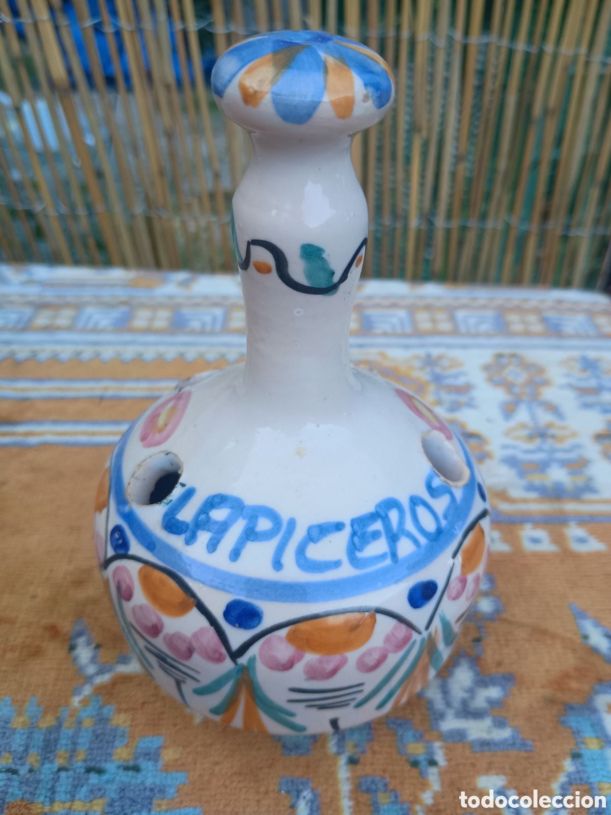 Vintage: Cer&aacute;mica lapiceros pintado a mano - Foto 1