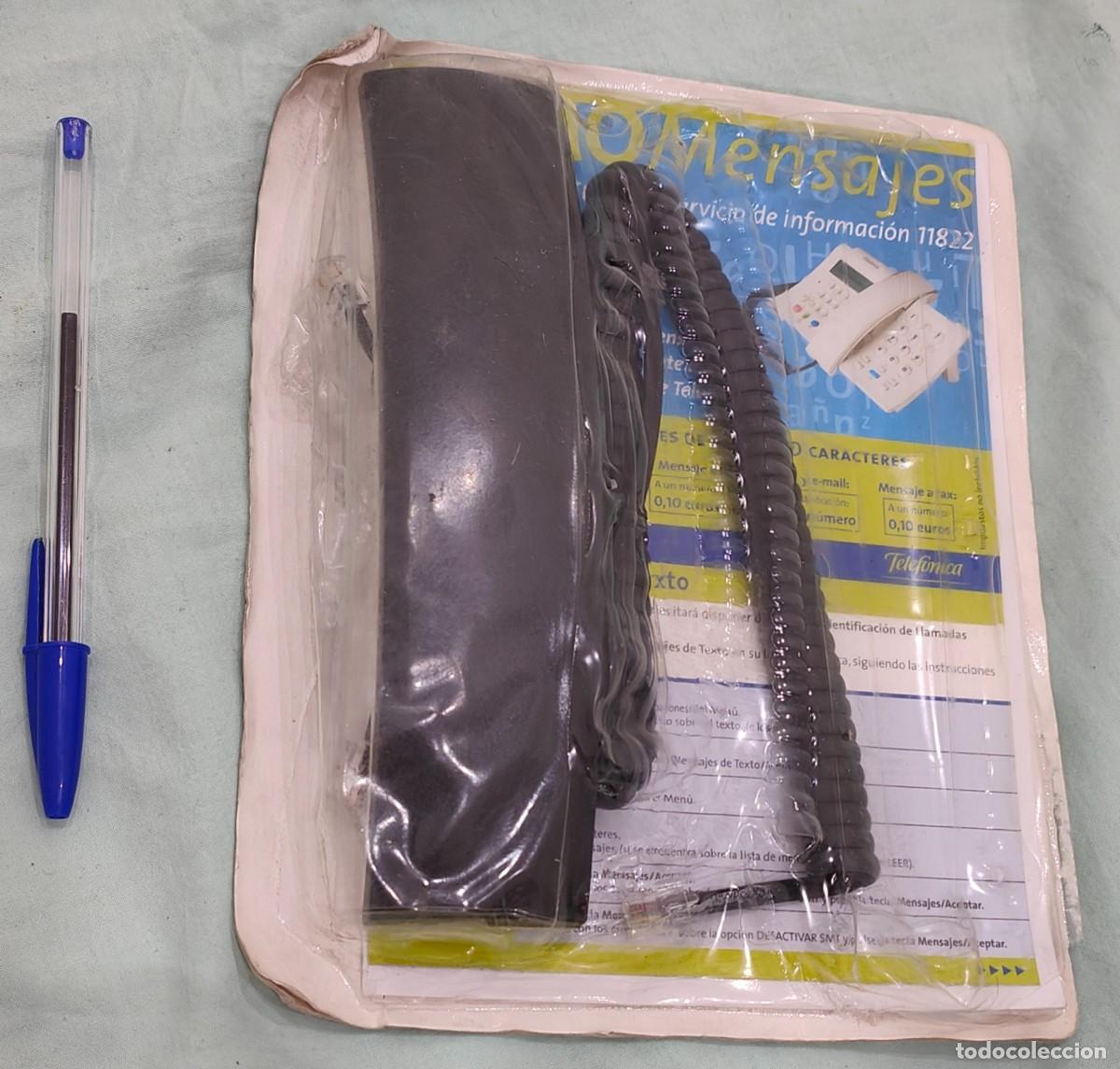 Vintage: Tel&eacute;fono Domo Negro,micr&oacute;fono y cordones en su bl&iacute;ster original.