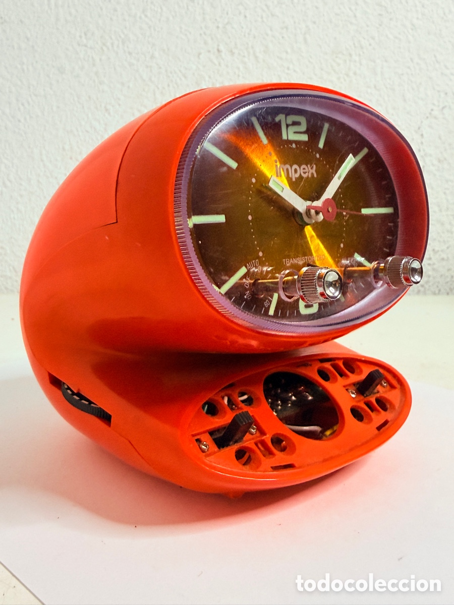 Vintage: Impex Space Age Design Clock Radio 1970,s Incompleto