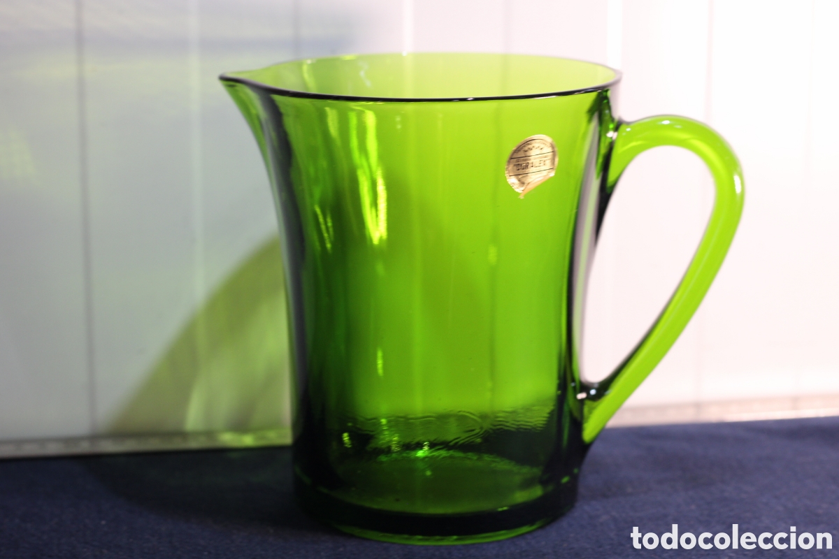 Vintage: Jarra de Cristal Verde Duralex Vintage (17 cm)