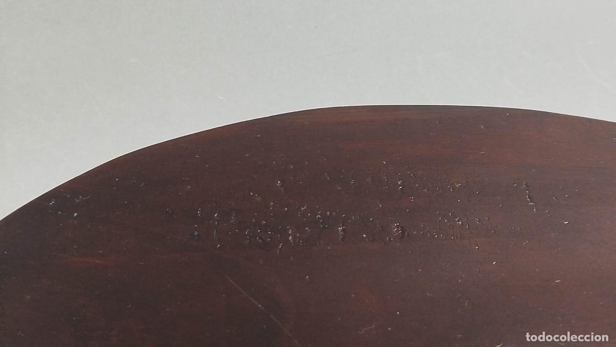 Vintage: BASE MADERA BARNIZADA OVALADA - Foto 2