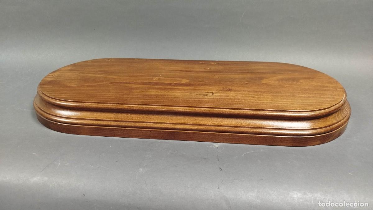 Vintage: PEANA DE MADERA DE ROBLE ALARGADA - Foto 2