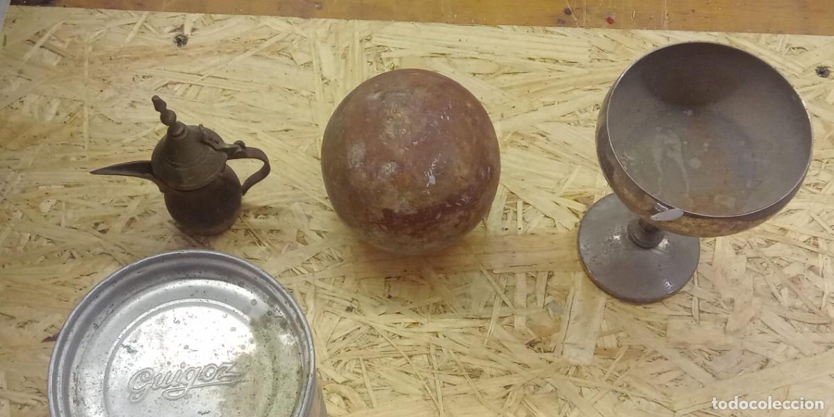 Vintage: Copa,Bola,Jarrita,Recipiente de metal - Foto 1
