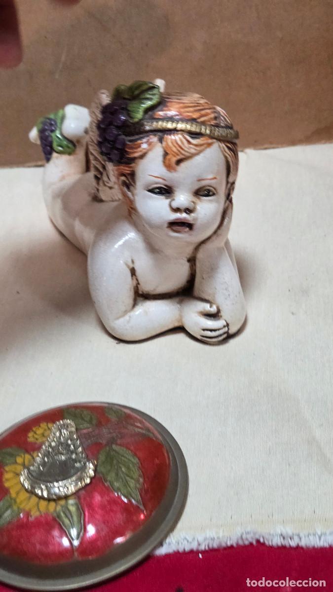 Vintage: figura de angel acostado - Foto 3