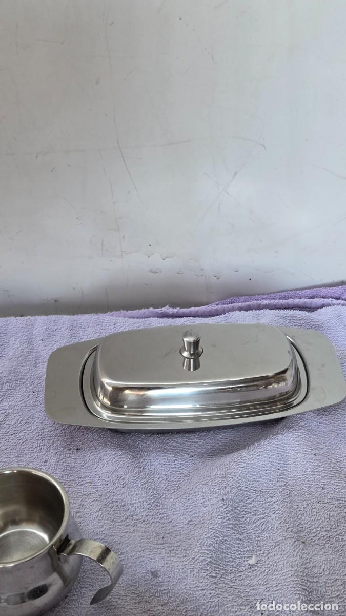 Vintage: bandeja con tapadera de acero - Foto 1