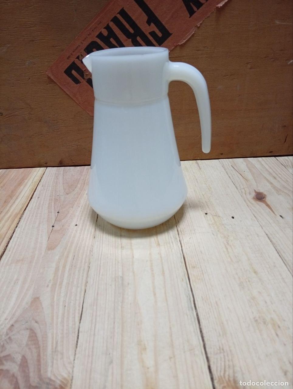 Vintage: Jarra de cristal de opalina blanca -- 20 cm aprox. - Foto 1