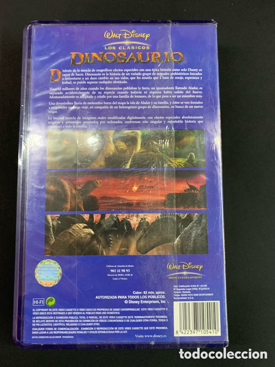 Vintage: VHS Disney Dinosaurios nuevo - Foto 3