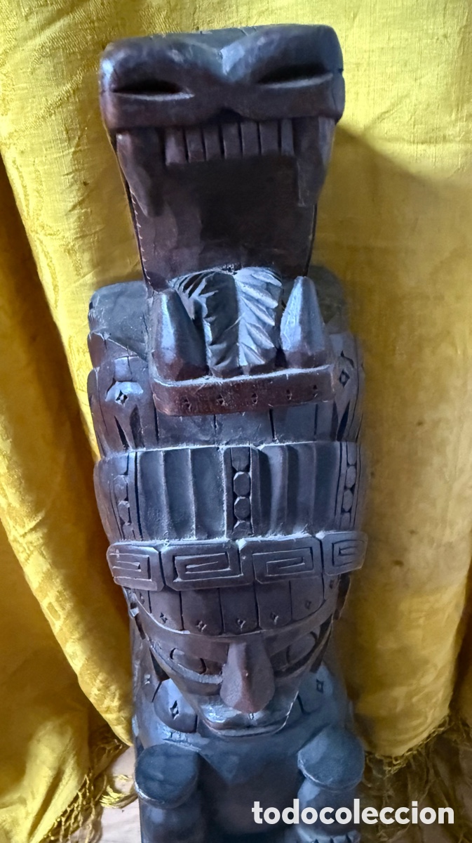 Vintage: Escultura de T&oacute;tem.Mexico - Foto 6