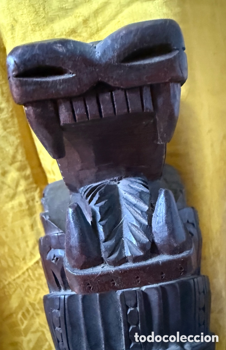 Vintage: Escultura de T&oacute;tem.Mexico - Foto 7