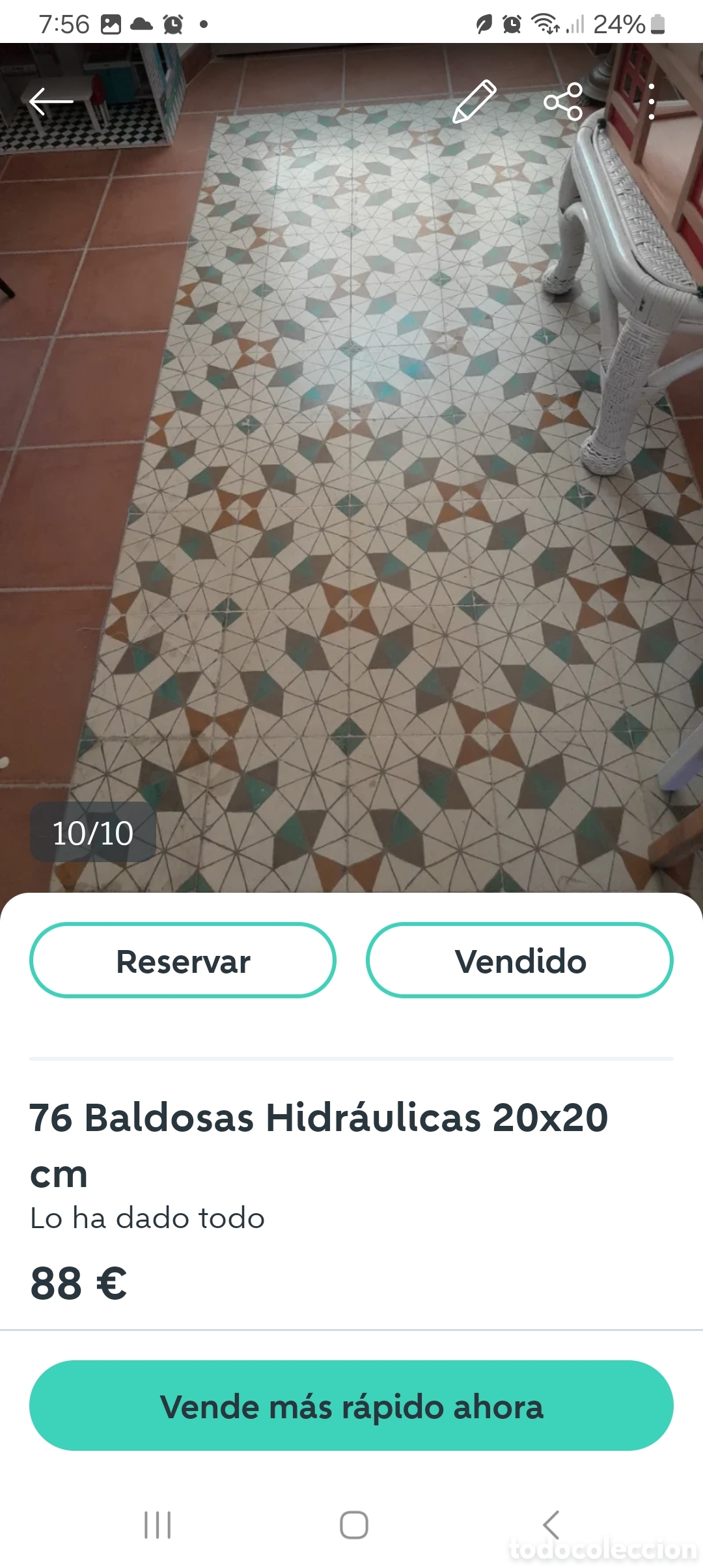 Vintage: Baldosas hidr&aacute;ulicas originales - Foto 8