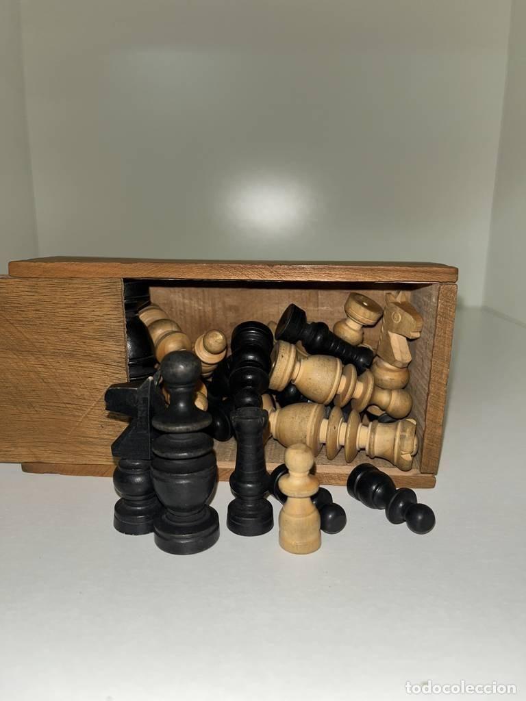 Vintage: FICHAS DE AJEDREZ DE MADERA - Foto 3