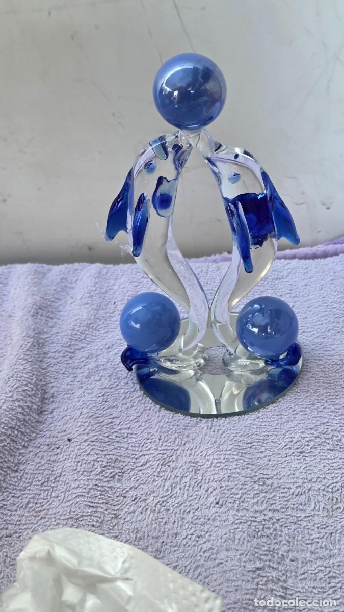 Vintage: figura de delfin cristal murano - Foto 1